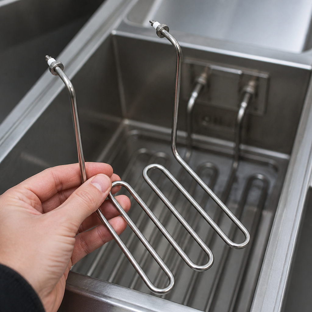 Commercial stainless steel heater for fryer, 230mm high