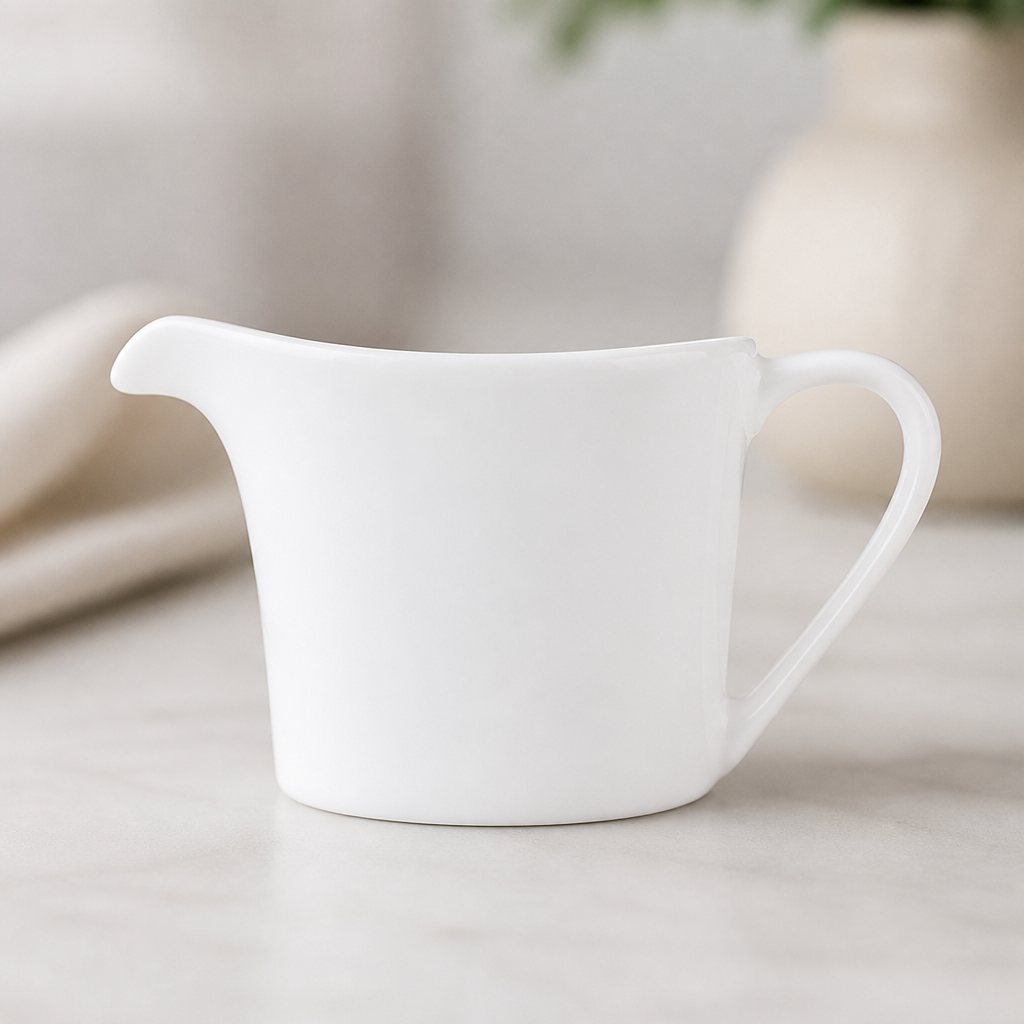 Commercial Porcelain Jugs 142ml for Fine Dining - 6 Pack