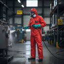 Professional Flame Retardant Multi-Hazard Chemical Barrier Coverall for Type 3/4/5 Protection