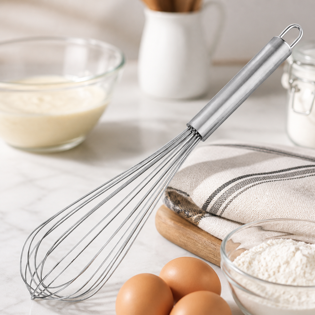 Commercial Stainless Steel Whisk 12 Inch Ergonomic Handle
