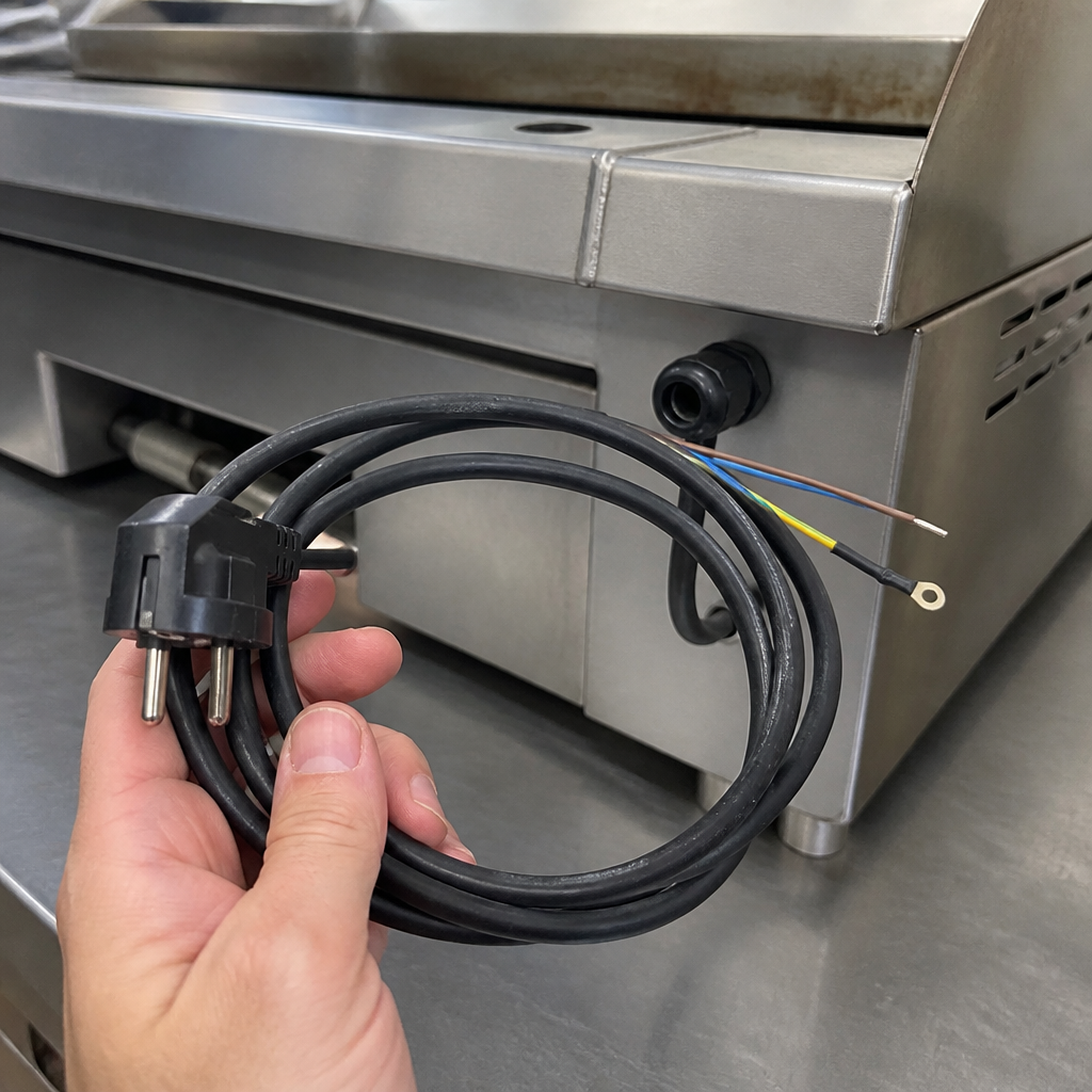 Commercial Griddle Supply Cable with EU Plug Replacement