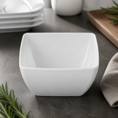 Commercial 8 Inch Curved White Melamine Bowl for Catering