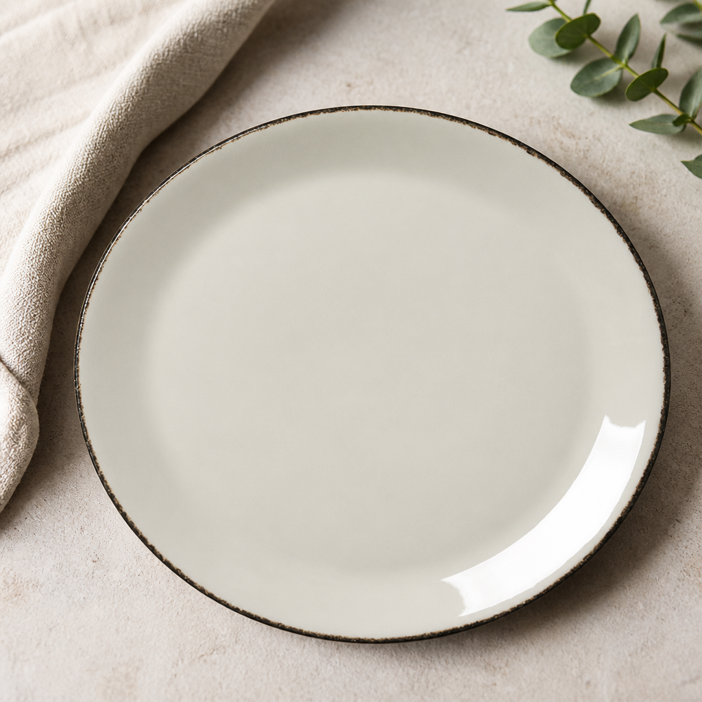 Commercial Charcoal Dapple Coupe Plates 300mm - 12 Pack