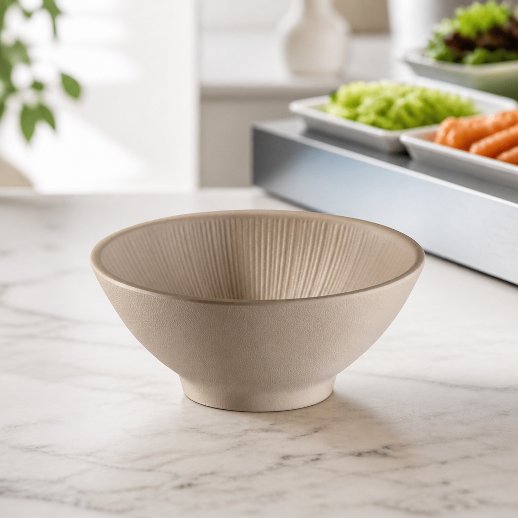 500ml Commercial Round Serving Bowl 160mm Durable Melamine