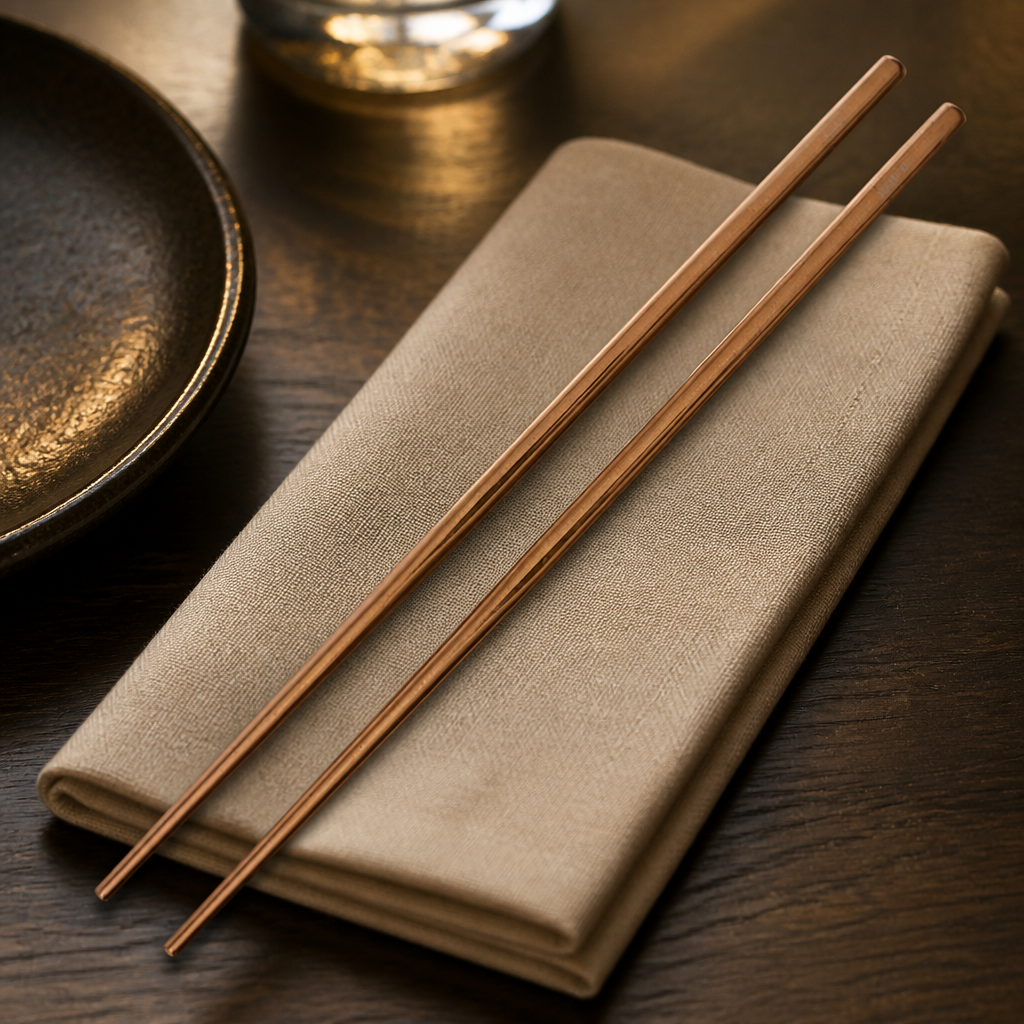 Commercial Stainless Steel Chopsticks 230mm 12 Pack