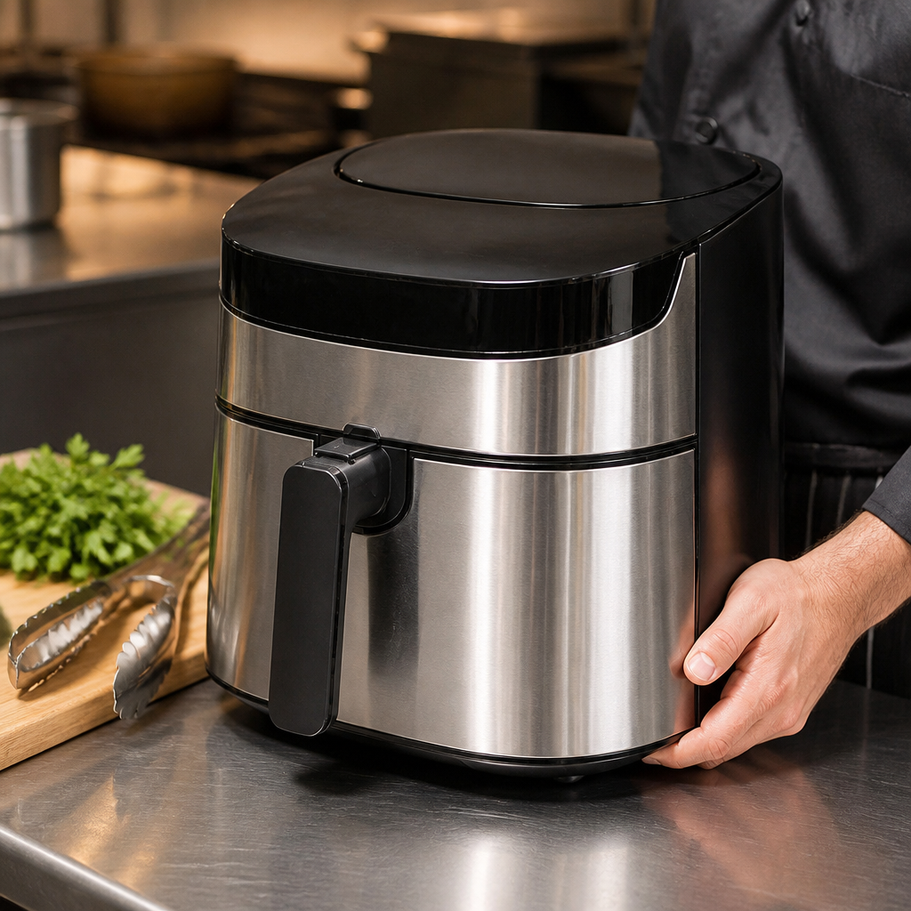 Commercial 6.5L Air Fryer with digital timer and pre-set programs