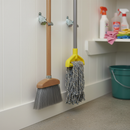 Premium Broom Support Clamp for Flat Back Brooms - Heavy Duty Design with Secure Fixing Mechanism