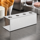 Commercial Ice Cream Cone Holder Stainless Steel 4 Cone Capacity
