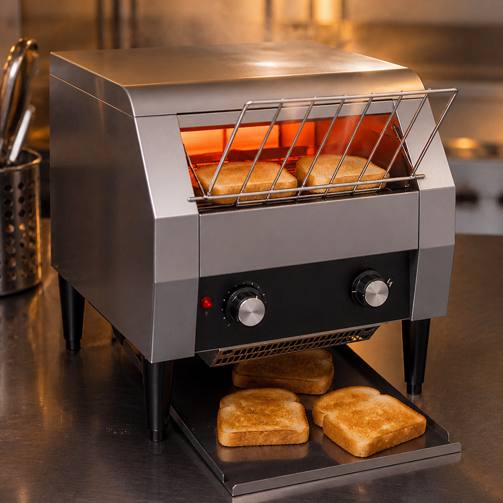 Commercial Conveyor Toaster Double Slice Feed