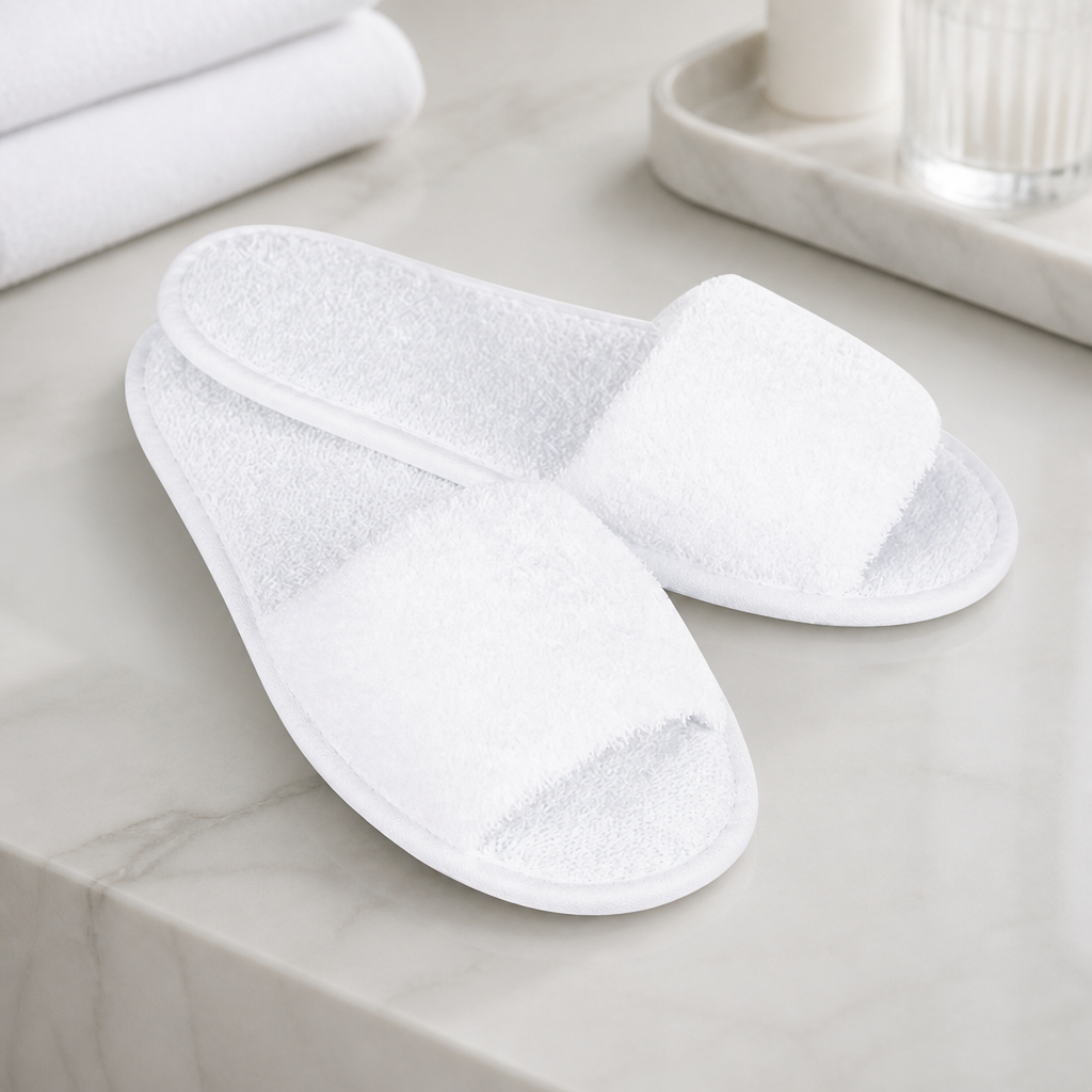 Disposable Slippers Universal Sizing Cotton Towelling
