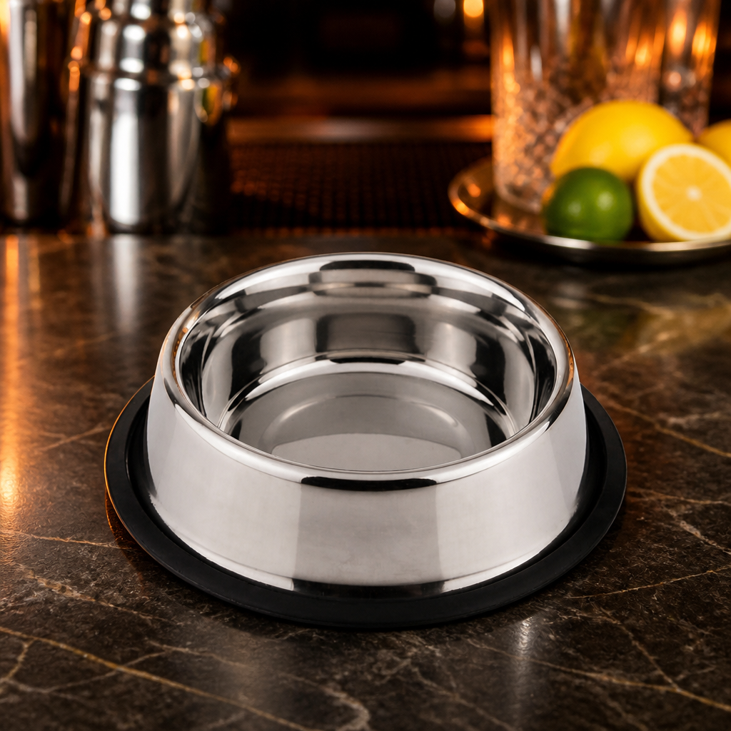 Stainless Steel Medium Dog Bowl 700ml for commercial use
