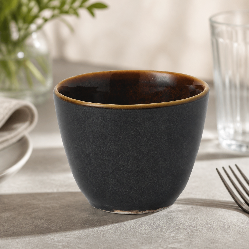 Commercial Chip Mugs 291ml Black Onyx Two Tone - 12 Pack
