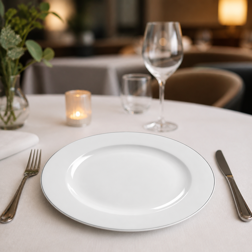 Commercial Mono Plates 330mm Porcelain 6 Pack