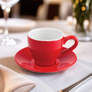 Commercial Espresso Cups 100ml Red Stoneware 12 Pack
