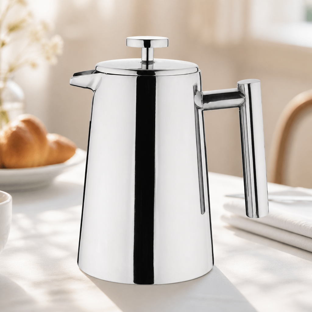 Commercial Stainless Steel Cafetiere 3 Cup 350ml Art Deco Design