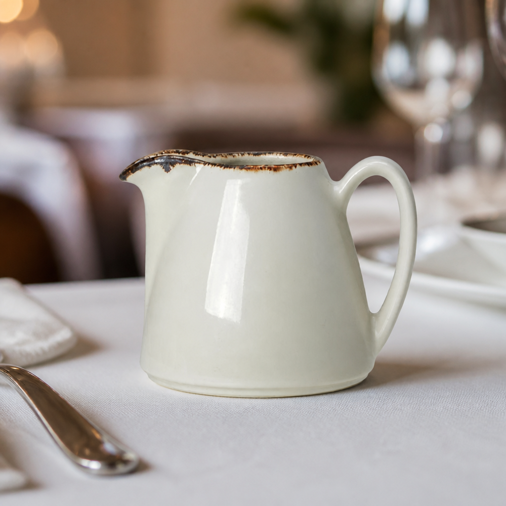 Commercial Brown Dapple Jugs 143ml - 12 Pack for catering