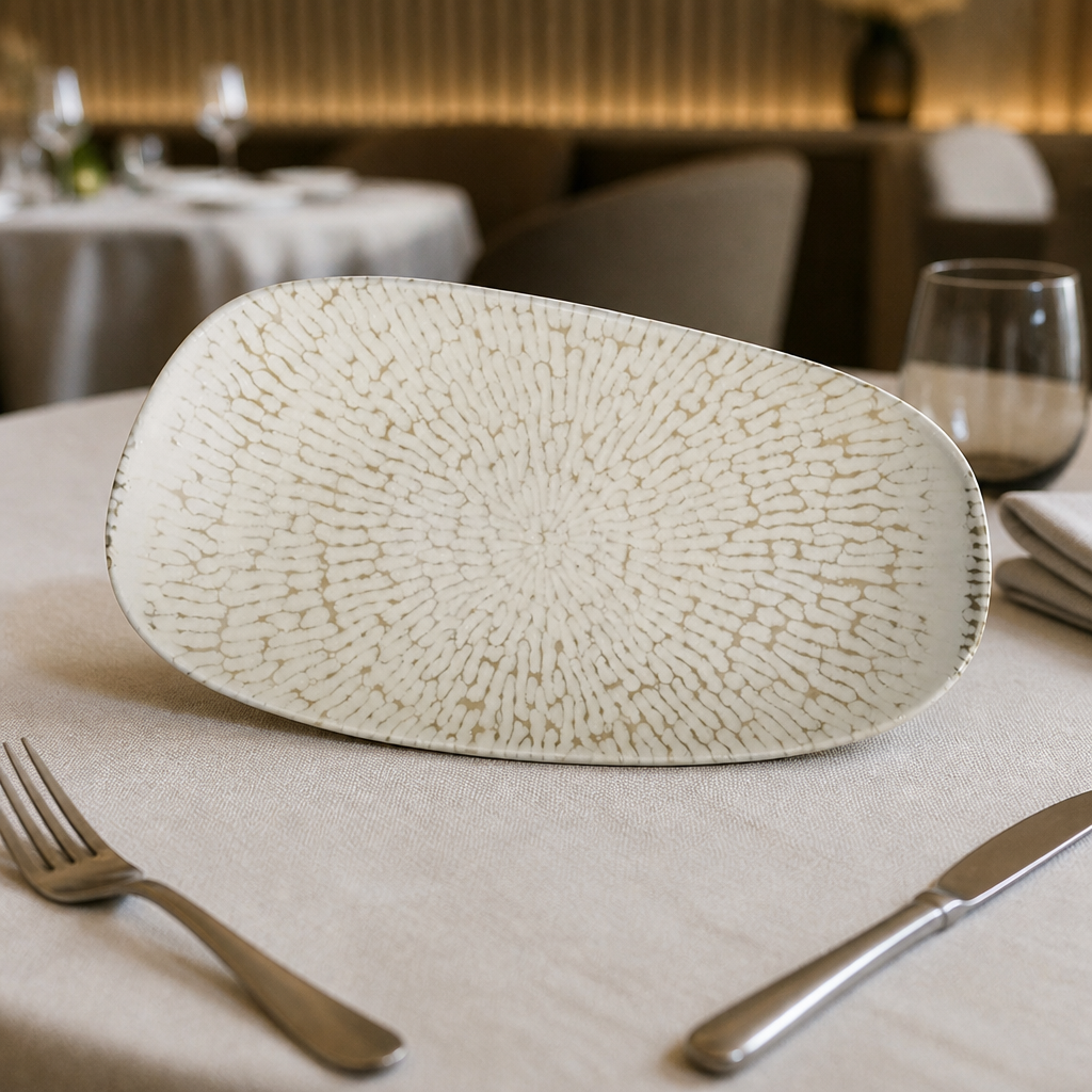 Commercial Oblong Plates 350x185mm Pack of 6 for Catering