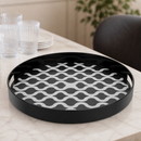 Commercial 355mm Round Non-Slip Tray with Handles