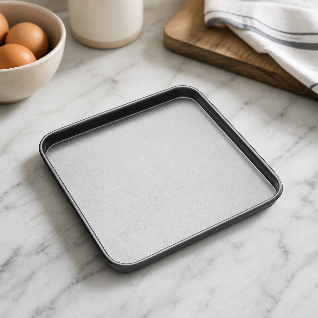 Commercial Non-Stick Baking Tray 26cm Square Heavy Duty