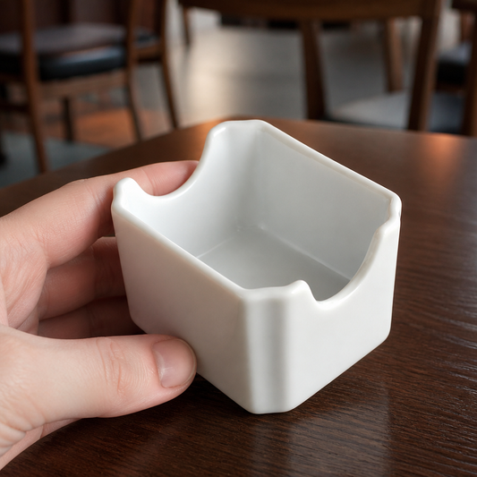 Commercial Porcelain Sachet Holders - 6 Pack for Breakfast Service