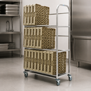 Commercial Stainless Steel Tray Trolley for 30 Trays