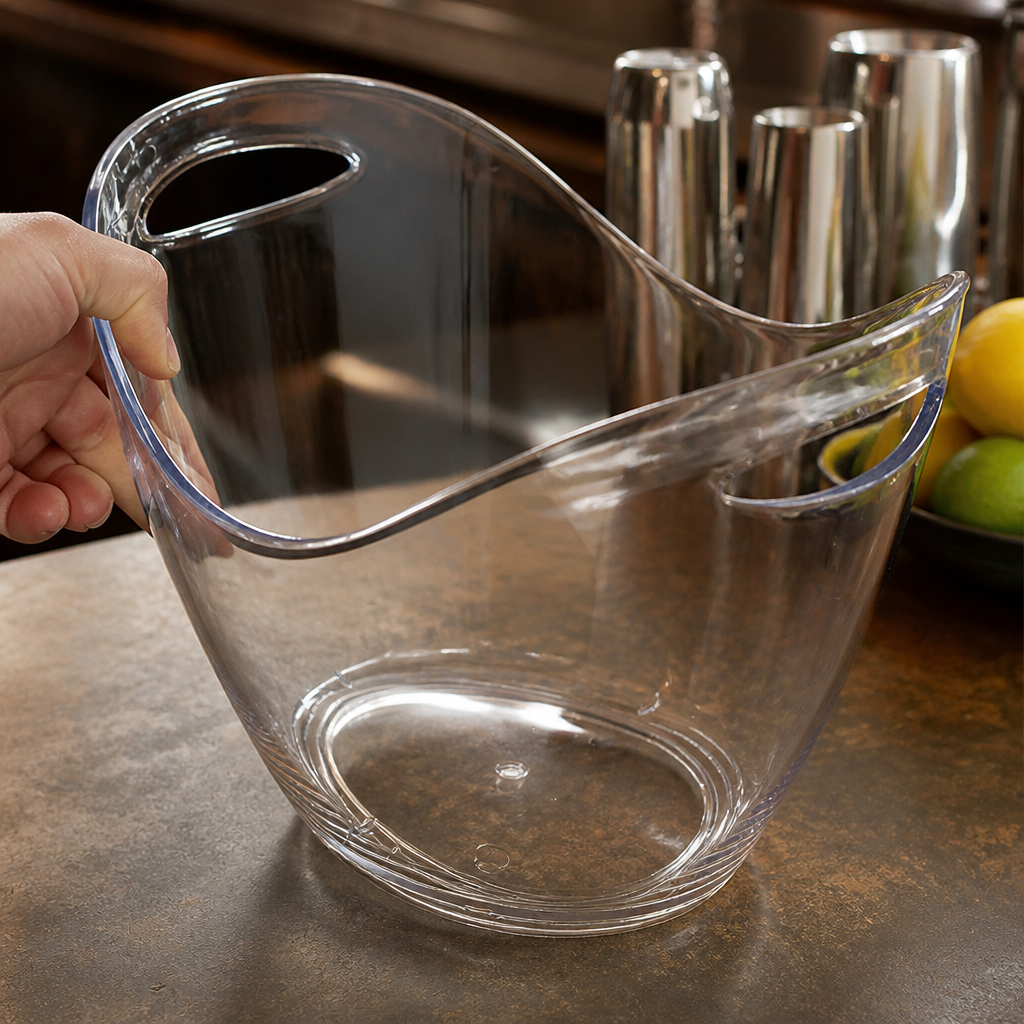 Commercial Plastic Wine Cooler 8L Capacity with Dual Handles
