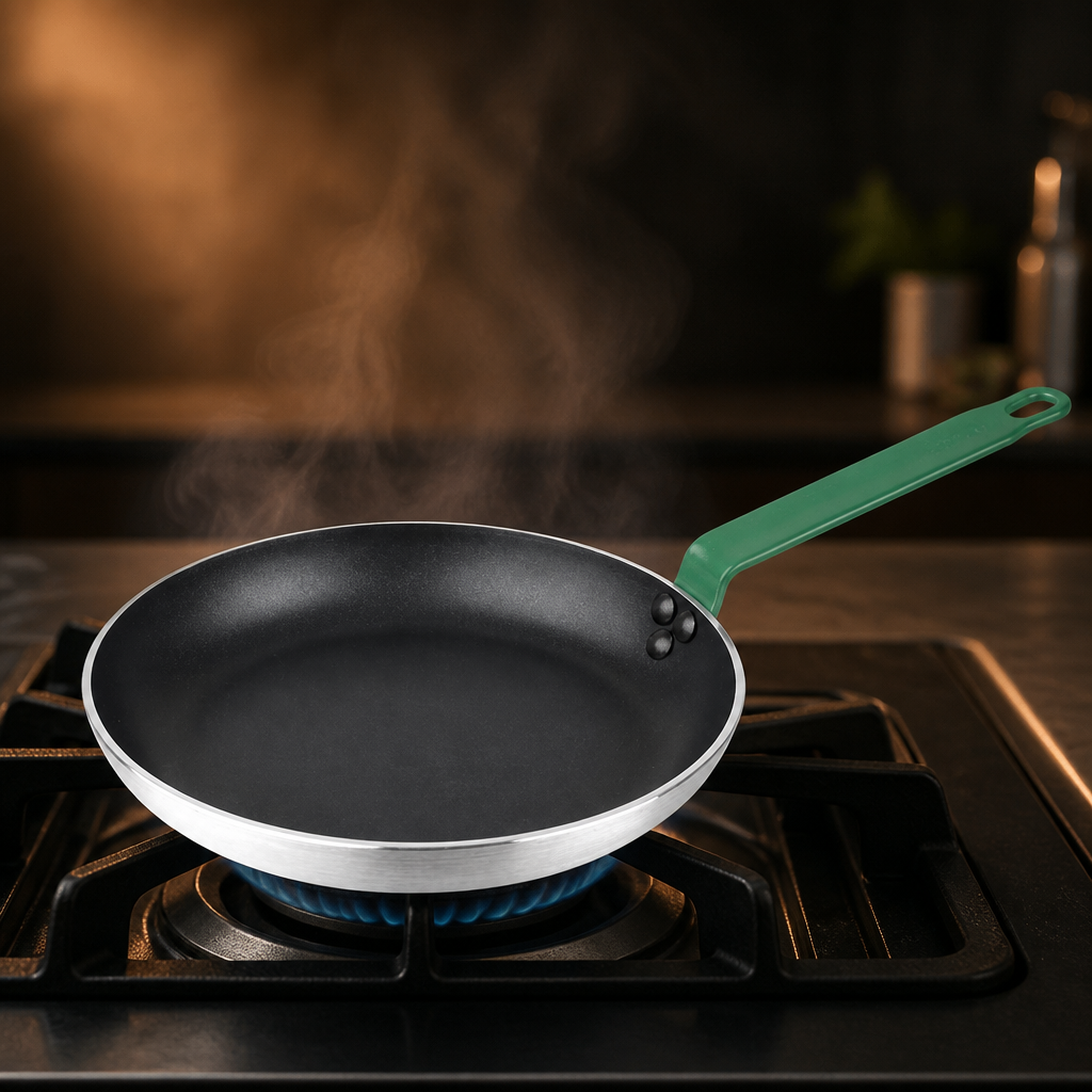 28cm green aluminium non-stick frying pan