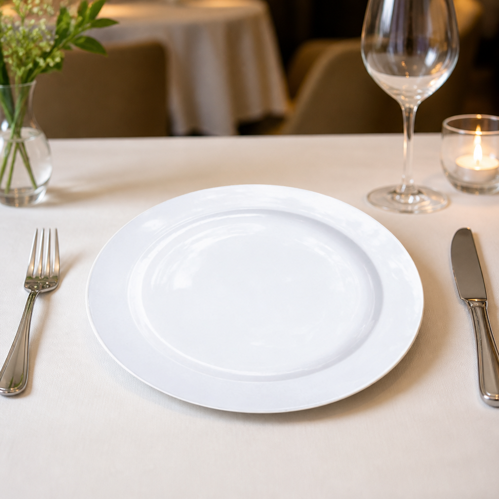 Commercial Porcelain Plates 254mm 12 Pack for catering supplies