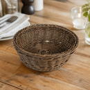Commercial Round Serving Basket 220mm Dark Brown Polywicker