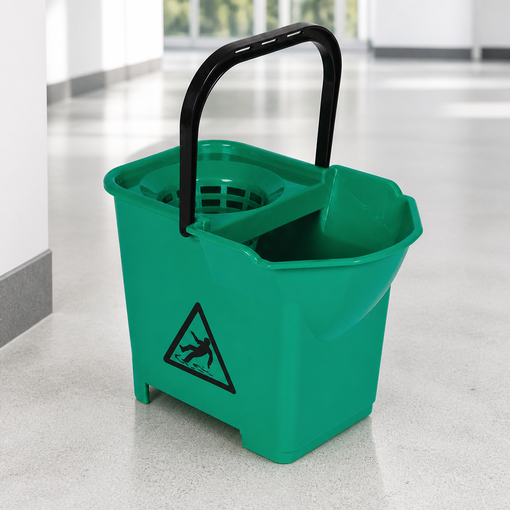 Commercial Mop Bucket and Wringer 10L Capacity Green
