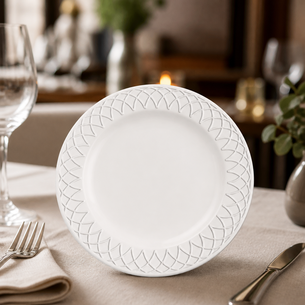 Commercial 202mm porcelain plates 12 pack