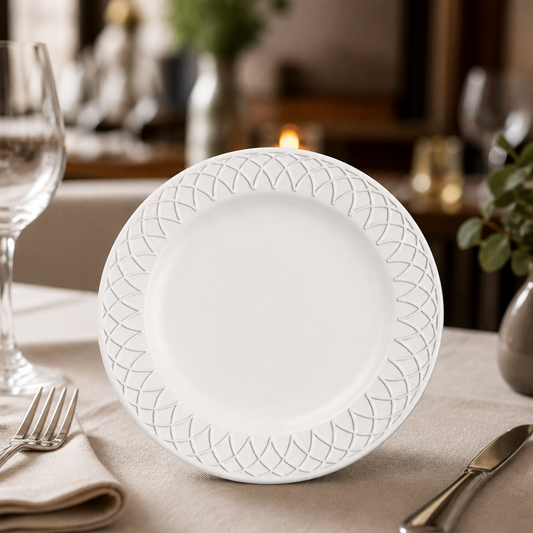 Commercial 202mm porcelain plates 12 pack