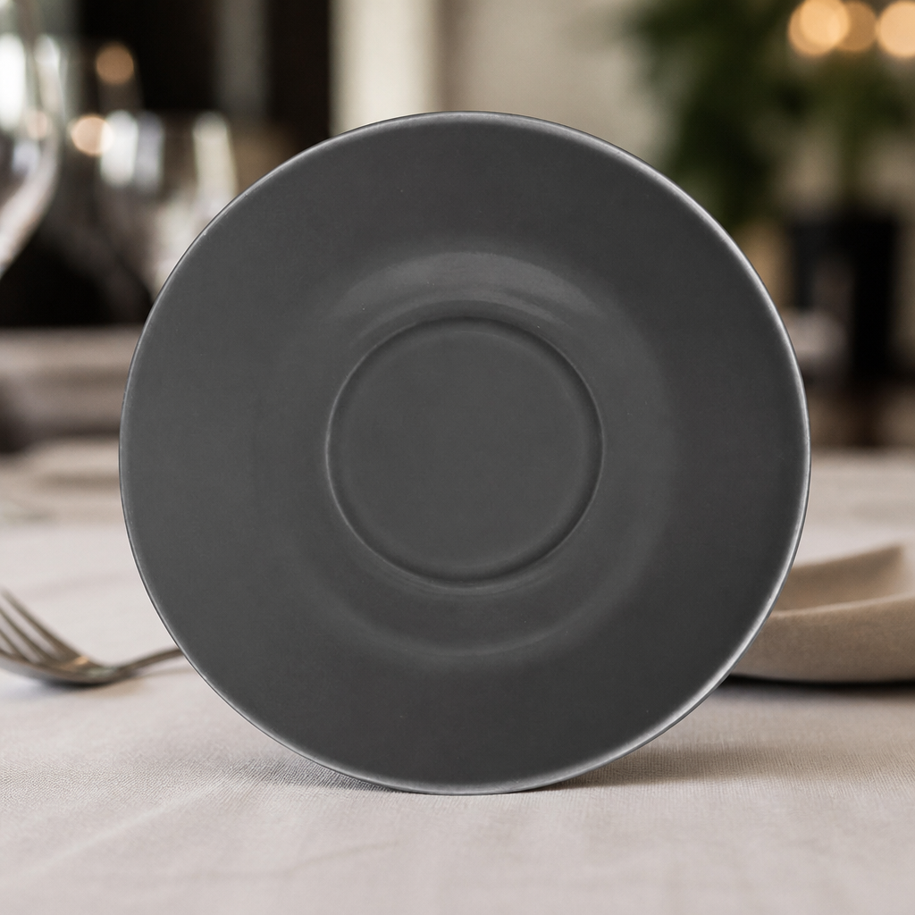 Commercial Stoneware Saucers 158mm for Coffee Cups 12 Pack