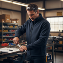 Premium Men's Fleece Jacket Made from 100% Recycled Polyester - Quick Drying, Lightweight, with Multiple Zipped Pockets