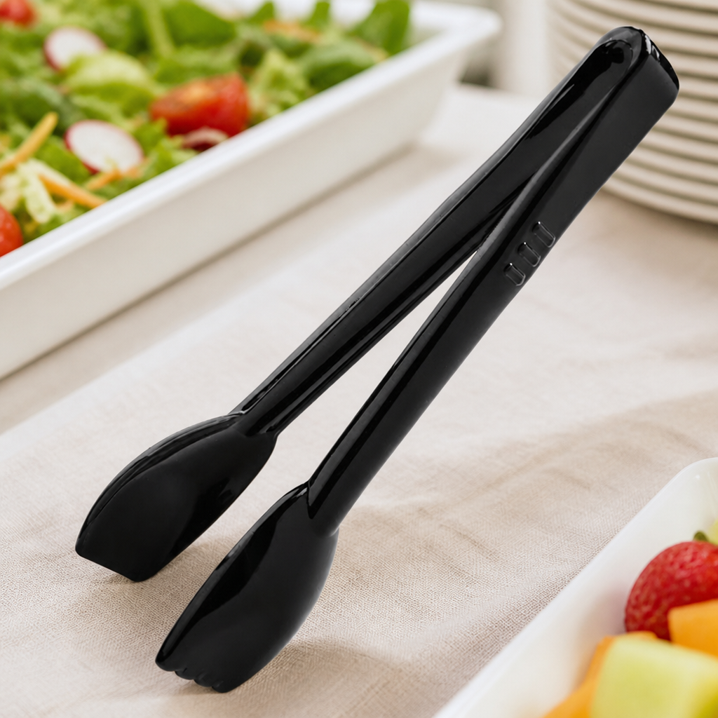 9" Commercial Food Tongs - Durable Plastic Kitchen Utensils