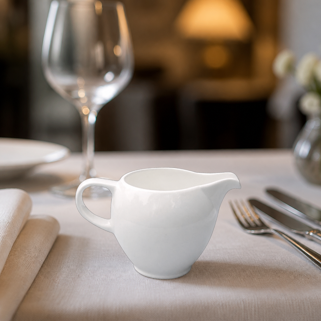 Commercial Fine China Milk Jugs 138ml - 6 Pack