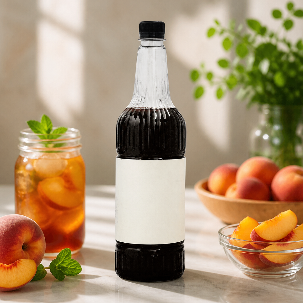 Commercial Iced Tea Syrup 1L - Vegan, Gluten Free, Halal