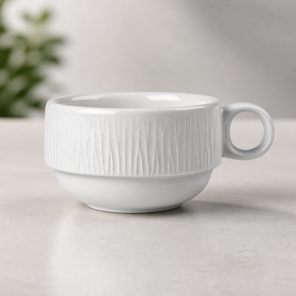 Commercial Bamboo Stacking Cups 7oz Eco-Friendly 12 Pack