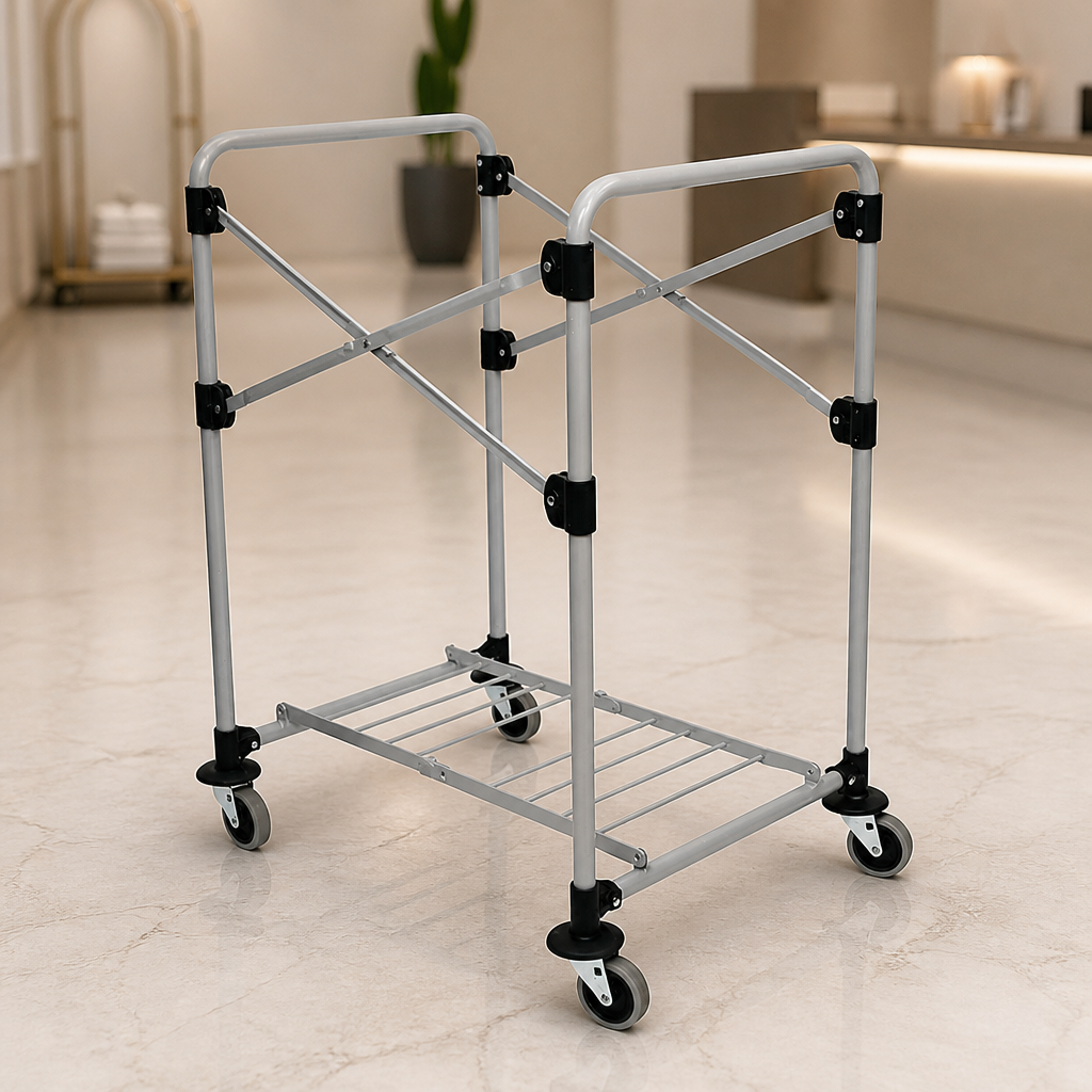 150Ltr Commercial Linen Truck Folding Trolley Transport Cart