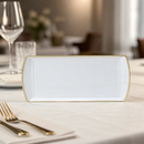 Commercial Burnished Gold Rectangle Trays 340x150mm 12 Pack