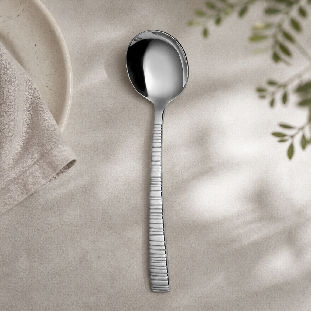 Commercial Soup Spoons 180mm Stainless Steel - 12 Pack