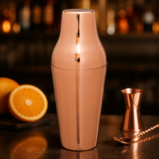 2-Piece Copper Cocktail Shaker for Commercial Bars and Events