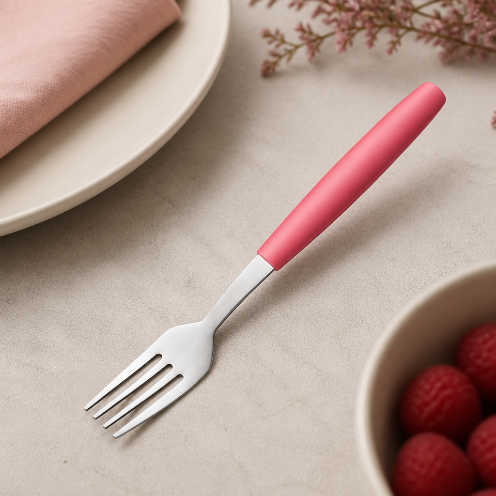 Commercial Dessert Forks Red 180mm - Pack of 12