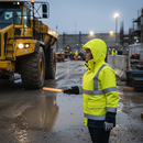 Premium High Visibility Interactive Ripstop Jacket - Lightweight, Waterproof, EN ISO Certified with Adjustable Features