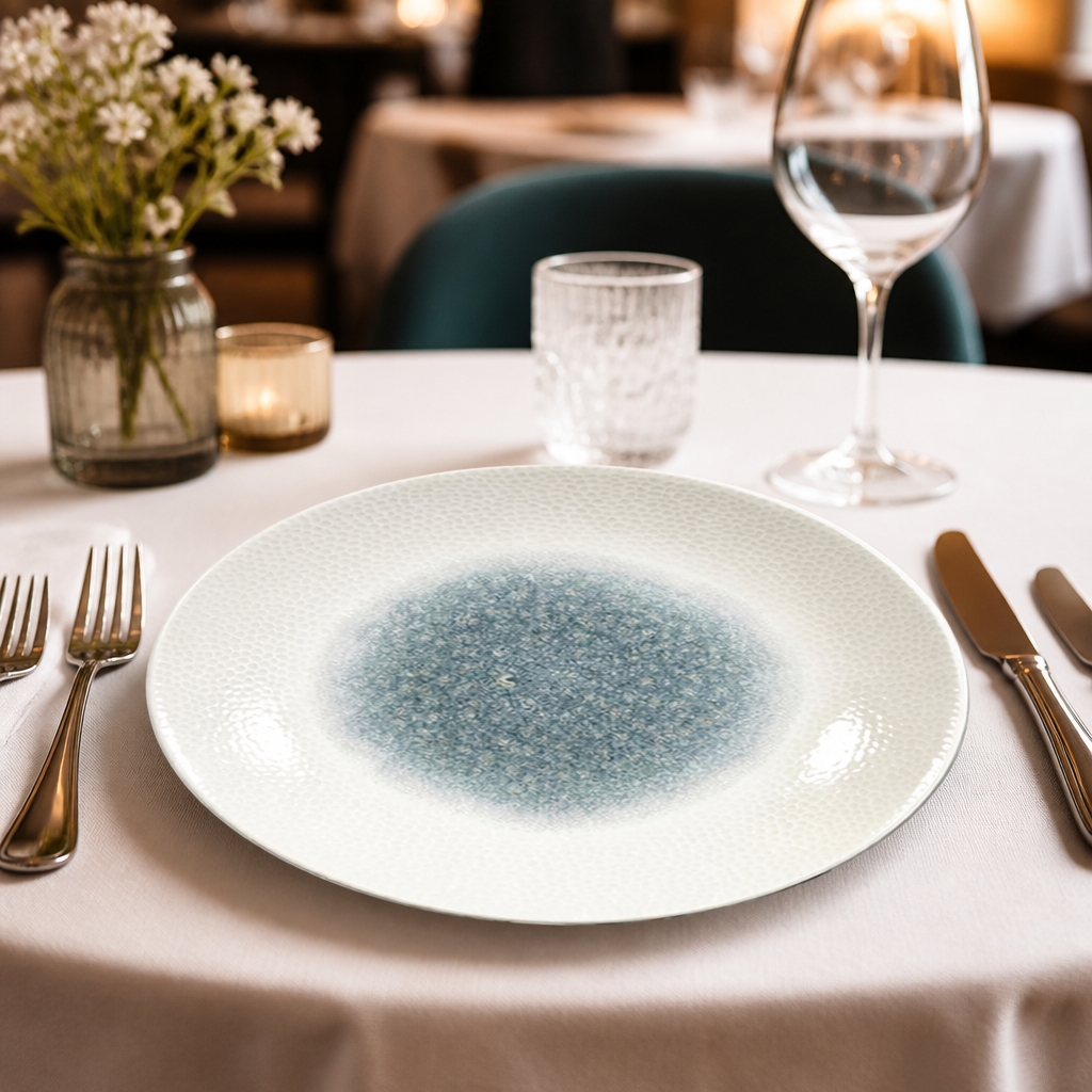 Commercial Deep Coupe Plates Topaz Blue 281mm 12 Pack