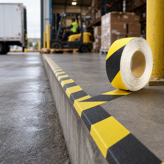 Black and Yellow Anti-Slip Hazard Warning Tape
