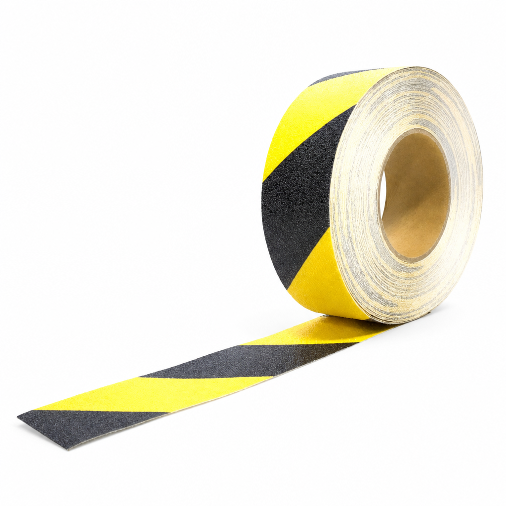 Black and Yellow Anti-Slip Hazard Warning Tape