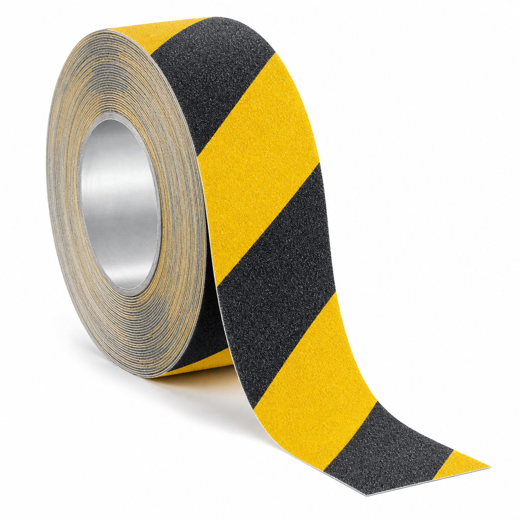 Black and Yellow Anti-Slip Hazard Warning Tape