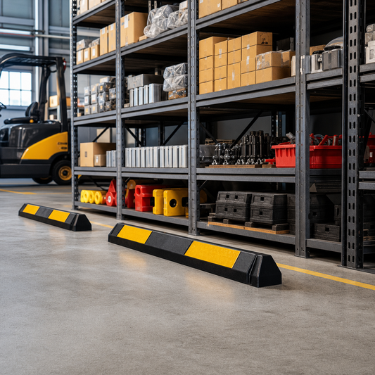 Black and Yellow Rubber Parking Stops