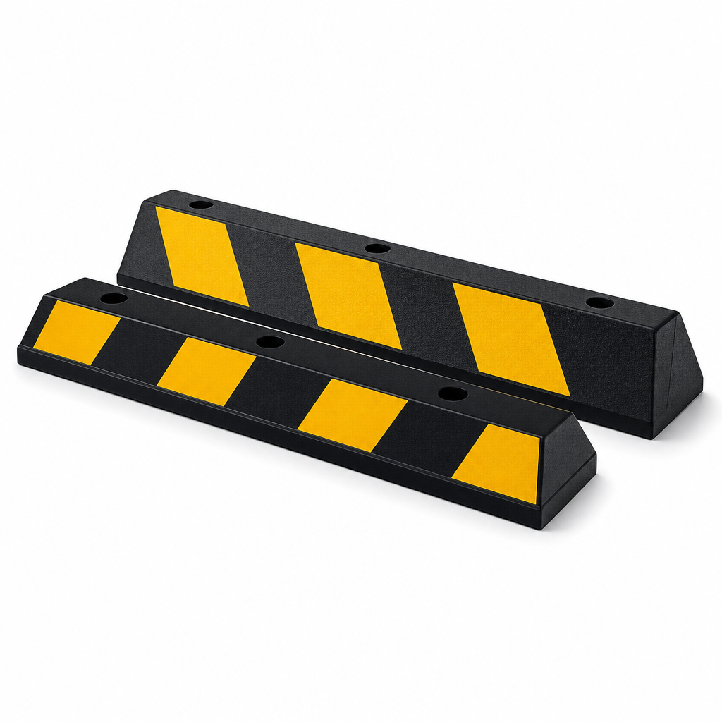 Black and Yellow Rubber Parking Stops